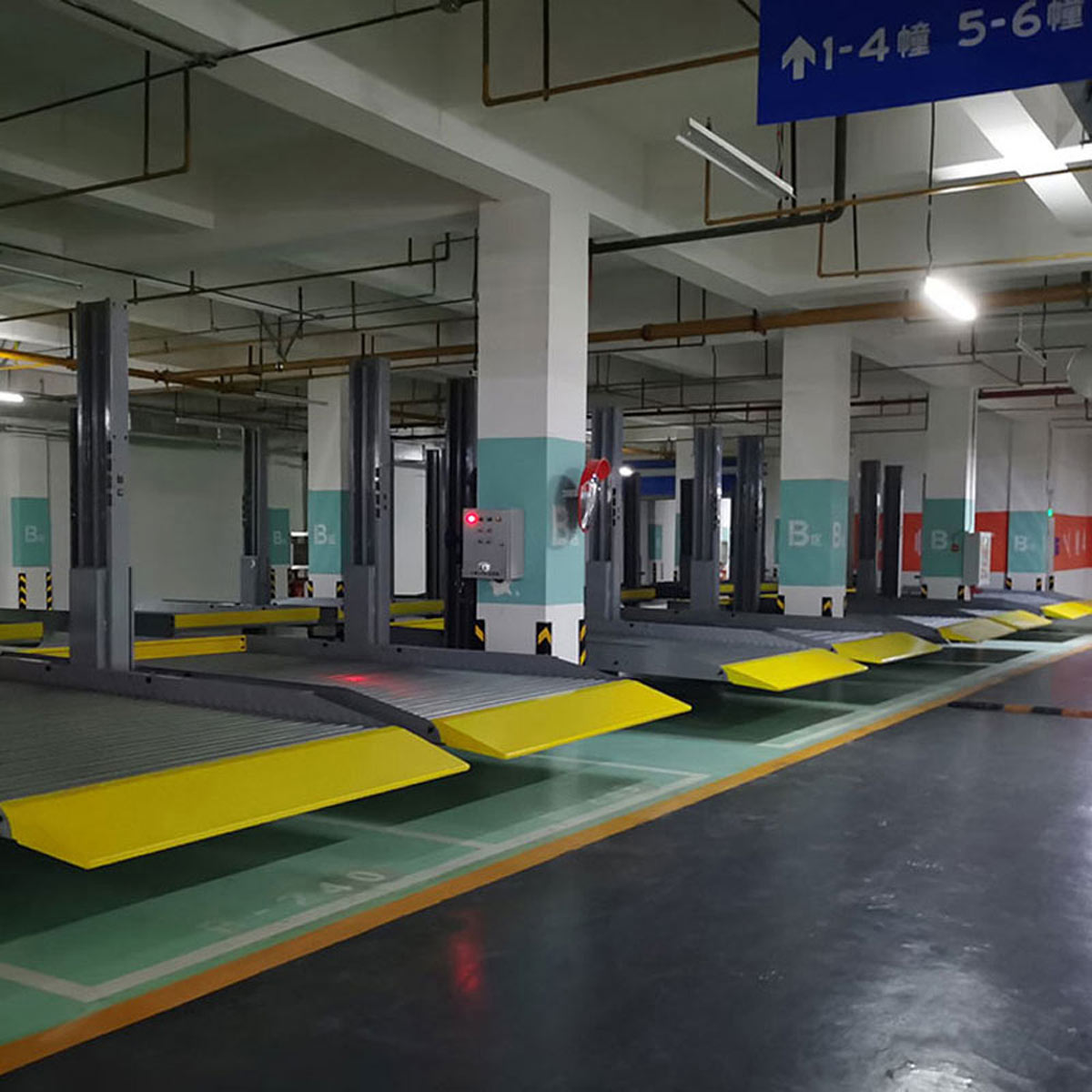 四柱式機(jī)械停車過驗(yàn)收