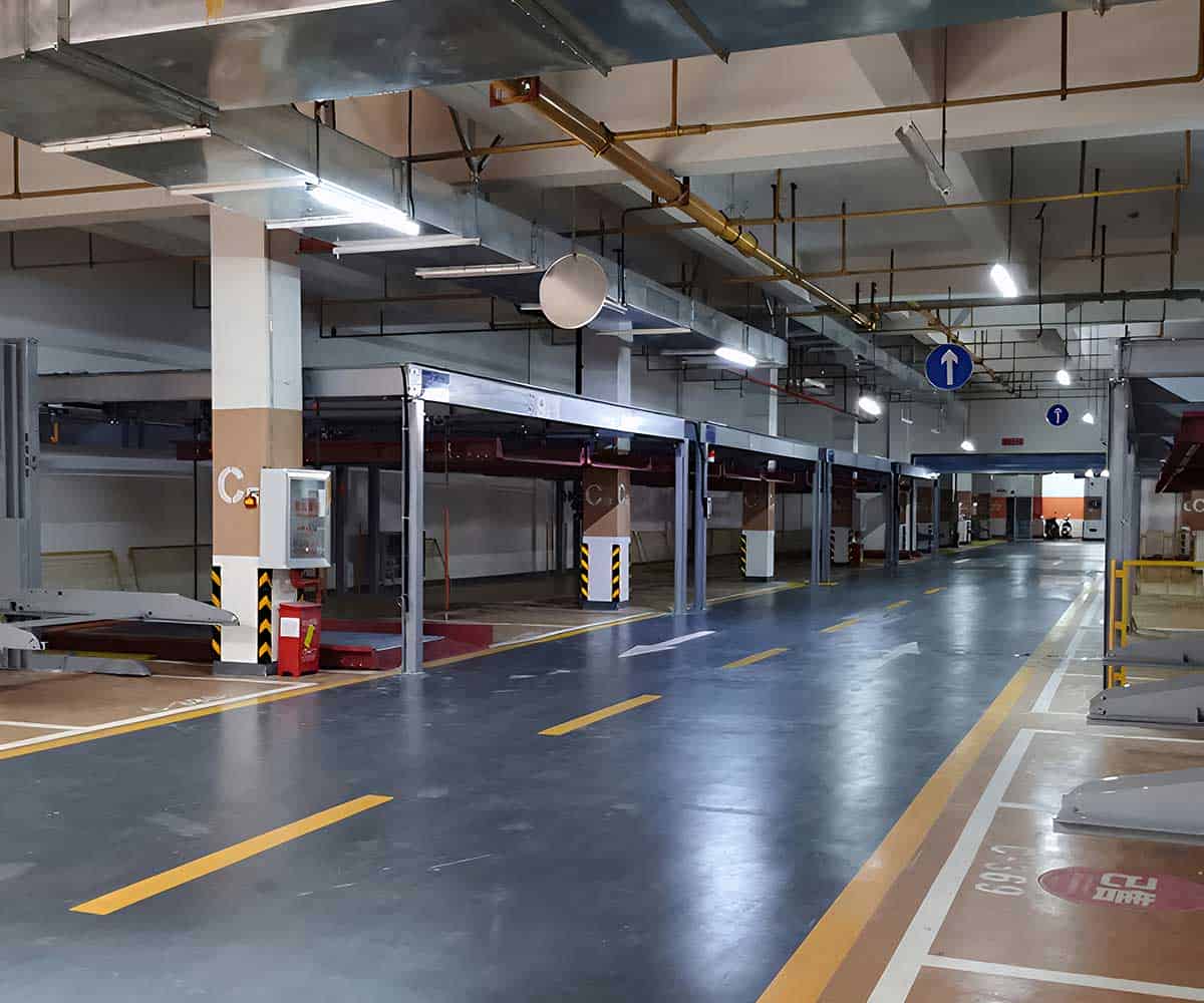 2層機械停車場現場勘查與方案設計